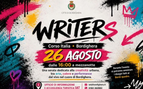 Un atelier a cielo aperto nel cuore di Bordighera grazie a Writers