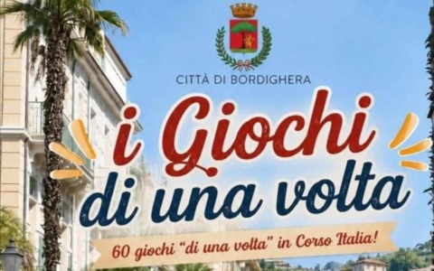 I giochi di una volta in corso Italia a Bordighera