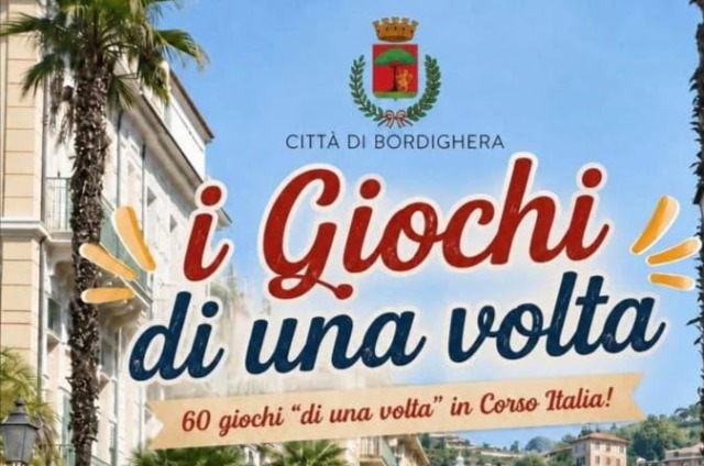 I giochi di una volta in corso Italia a Bordighera
