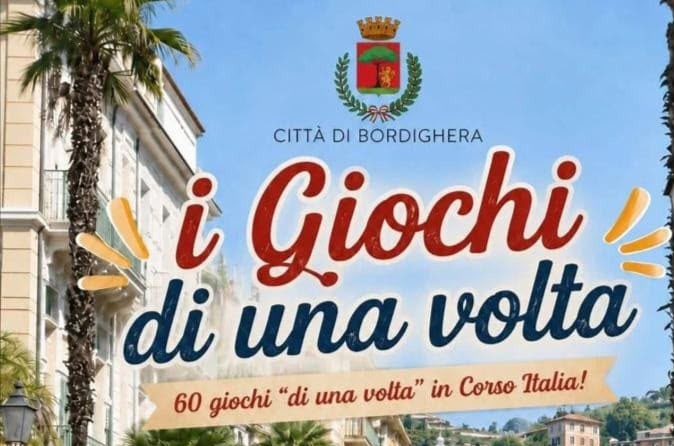 I giochi di una volta in corso Italia a Bordighera