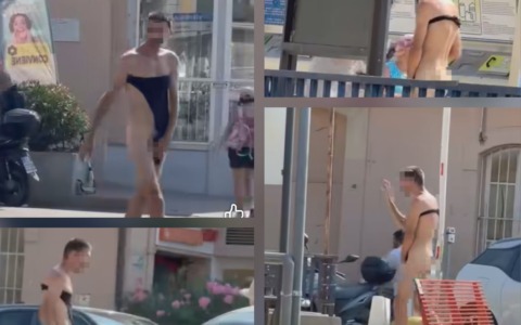 Uomo completamente nudo a Sanremo imbarazzo da piazza Colombo a Porto Vecchio
