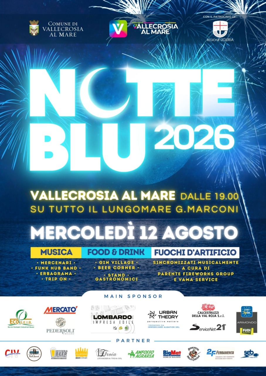 Stasera a  Vallecrosia torna la Grande Notte Blu