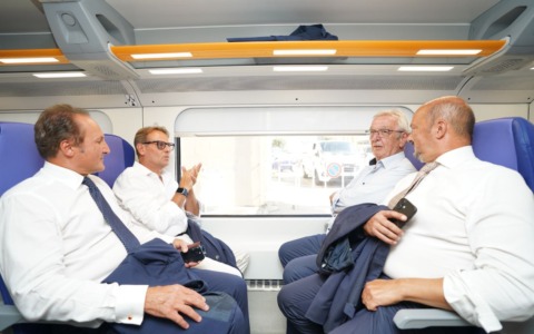 Raddoppio ferroviario Finale-Andora: sopralluogo dell’assessore regionale Scajola con il coordinatore del Corridoio europeo Grosch