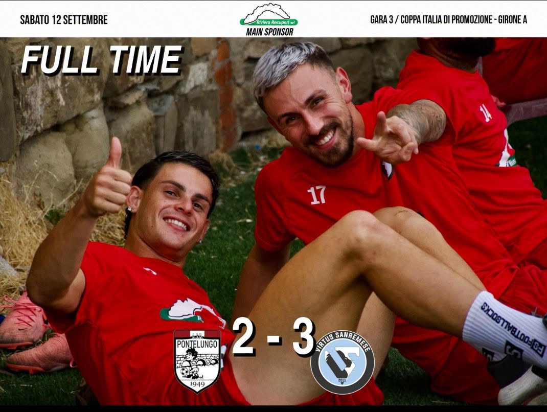 Vittoria in rimonta contro il Pontelungo e la Virtus Sanremese è ai quarti di Coppa