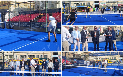 Motori accesi per il Sanremo Padel Esperience in Piazza Colombo