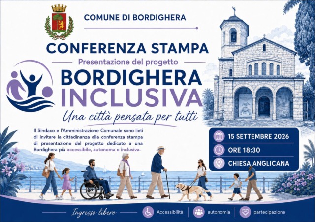 Bordighera inclusiva: martedì la presentazione dei progetti alla cittadinanza
