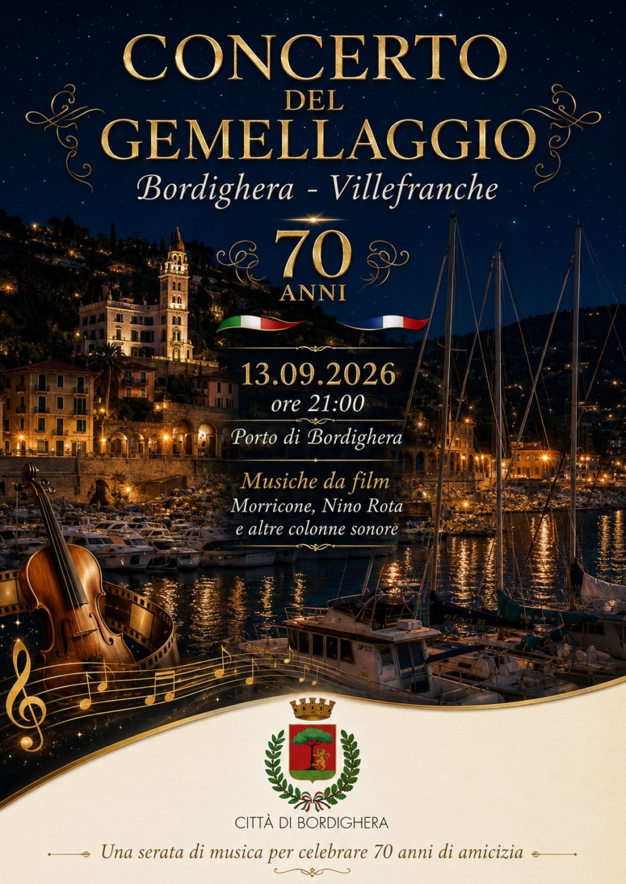 Un concerto per celebrare il gemellaggio tra Bordighera e Villefranche