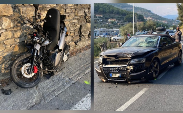 Schianto frontale tra auto e scooter, grave 50enne