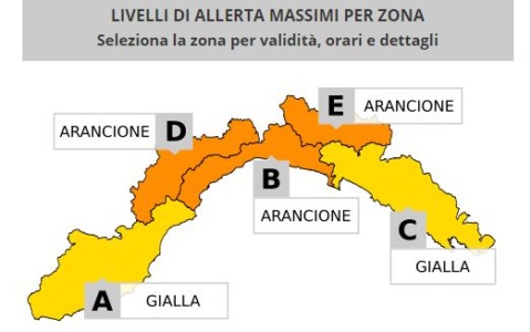 Meteo: domani allerta gialla sulla Riviera dei Fiori