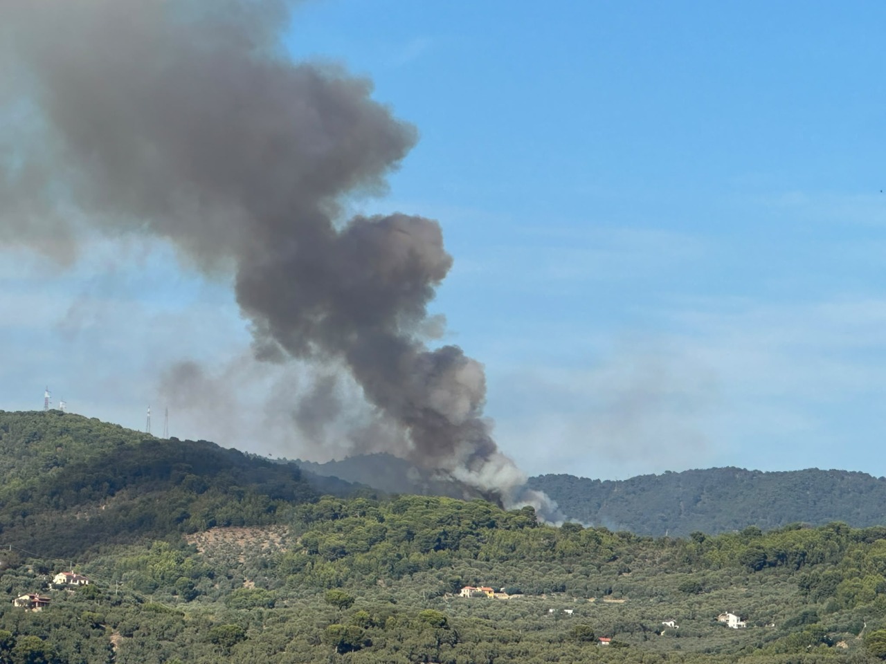 Incendi in più zone delle colline dianesi